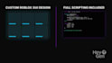 deisgn professional roblox UI UX and custom game gui with scripting