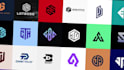 design bold a initial letters logo for tech business, saas startup, and app icon