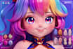 create stylized anime cartoon 3d character model with full rigging