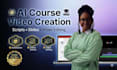 create ai course videos, script, ppt slides, full elearning course video editing