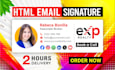 make clickable HTML email signature for gmail, outlook etc
