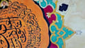 create handmade abstract and calligraphy paintings on canvas