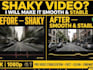 stabilize shaky video and do cinematic color grading
