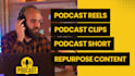create a podcast intro trailer repurpose content into reels