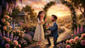 do awesome 3d pixar style ai romantic proposal animation video