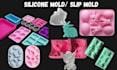 create custom silicone mold plastic injection mold slip casting mold print stl