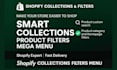 setup smart shopify collections, product filters, product page, product listing