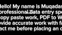 do accurate data entry and copy paste work