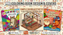 create coloring book pages and book cover for amazon KDP
