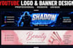design a youtube logo and banner