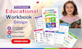 design preschool workbook layout educational, activity printable kids workbook
