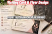 design a professional visiting card and flyer