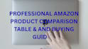 create amazon affiliate product comparison tables and buying guides