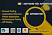 do full QA testing including API, web, and mobile automation