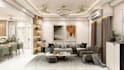 do modern 3d interior design with realistic rendering