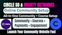 setup your circle so website or mighty networks community