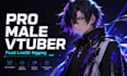 create pro male vtuber model with fluid live2d physics and rig