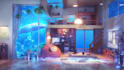 design anime style background , vtuber stream overlay with custom package