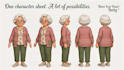 design cartoon character sheet