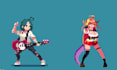 design pixel art character, pixel animation, pixel art sprite sheet, rpg maker