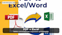 convert pdf to word or excel