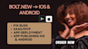 bolt new app to ios and android using capacitor