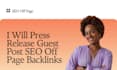 press release guest post SEO off page backlinks