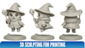 sculpt 3d models, characters, and statues for 3d printing