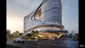 3d render high rise, skyscraper and commercial buildings