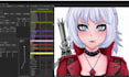 design, rigging anime style vtuber in live2d vtuber model for streaming, gaming