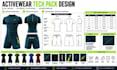 activewear tech pack design fitness wear gym wear tech pack sportswear tech pack