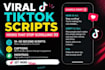 create tiktok viral scripts, hooks, captions, and hashtags