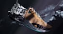 create cinematic 3d footwear product animation with liquid simulation