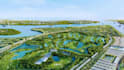 create realistic 3d golf course, fairways, greens, resort, landscape design