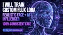 train  flux lora model for realistic ai influencer, face