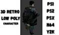 create retro 3d low poly model, ps1 ps2 psx style 3d character animation vtuber