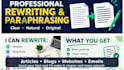 rewrite and paraphrase your text professionally