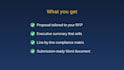 write a professional business proposal, rfp response, or tender document