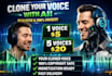professionally clone your voice and create ai voice over