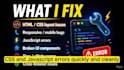 fix html, css, and javascript bugs and responsive web issues