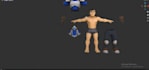 sculpt 3d unity game characters model and rigging, weapons, orc fantasy model