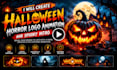create halloween horror logo animation and spooky intro