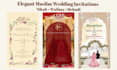 make a wedding invitation card illustration with a couple
