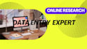 do  online research, typing and web research