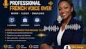 record a warm french voice over for elearning, corporate or events