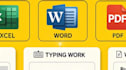 do data entry, typing work, excel and word document in 3 hours