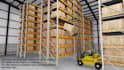 do 3d factory warehouse forklift animation, 3d isometric warehouse animation