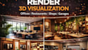 do luxury interior 3d visualization for california buildings