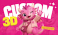 create a 3d cute character in chibi and cartoon style modeling