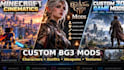 make professional minecraft cinematics, bg3 mod,  3d game mod